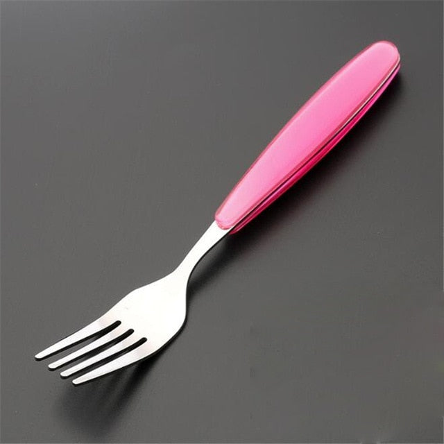 Baby Gadgets Tableware Set Children Utensil Stainless Steel Toddler Dinnerware Cutlery Cartoon Infant Food Feeding Spoon Fork