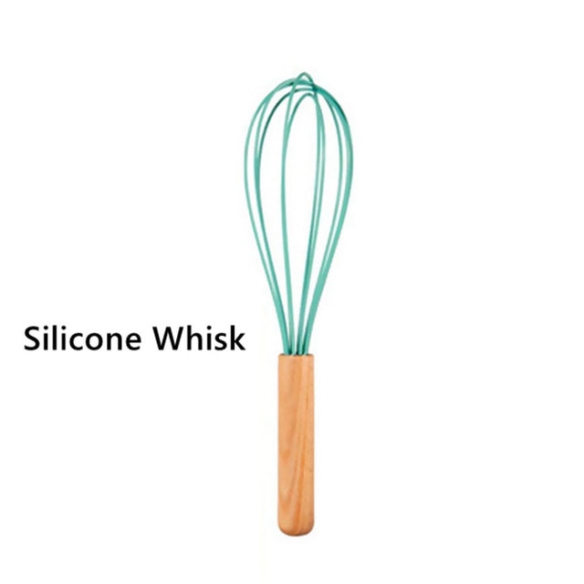 Food Grade Silicone Kitchenware Household Wooden Beech Handle Cooking Utensils Baking Tools Non-stick Spatula Kitchen Accessorie