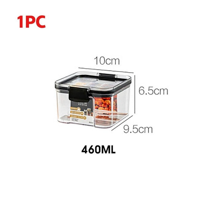 700/1300/1800ML Food Storage Container Plastic Kitchen Refrigerator Noodle Box Multigrain Storage Tank Transparent Sealed Cans