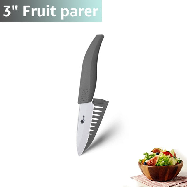 Ceramic Knives Kitchen knives 3 4 5 6 inch Chef knife Cook Set+peeler white zirconia blade Multi-color Handle High Quality