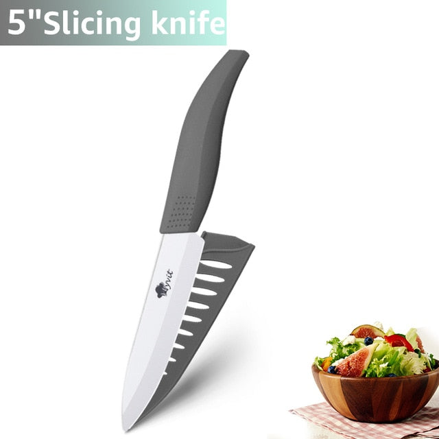 Ceramic Knives Kitchen knives 3 4 5 6 inch Chef knife Cook Set+peeler white zirconia blade Multi-color Handle High Quality