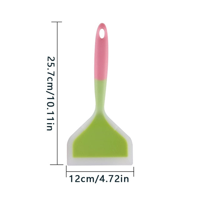 Silicone Kitchen ware Cooking Utensils Spatula Beef Meat Egg Kitchen Scraper Wide Pizza Cooking Tools Shovel Non-stick