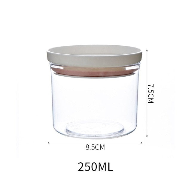 WBBOOMING – bouteilles à anneau scellé de 2 couleurs différentes, boîte de rangement de cuisine, boîte alimentaire transparente pour conserver la fraîcheur, nouveau récipient Transparent