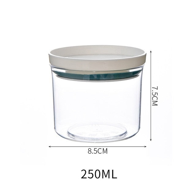 WBBOOMING – bouteilles à anneau scellé de 2 couleurs différentes, boîte de rangement de cuisine, boîte alimentaire transparente pour conserver la fraîcheur, nouveau récipient Transparent