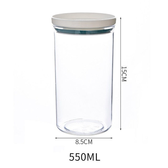 WBBOOMING – bouteilles à anneau scellé de 2 couleurs différentes, boîte de rangement de cuisine, boîte alimentaire transparente pour conserver la fraîcheur, nouveau récipient Transparent