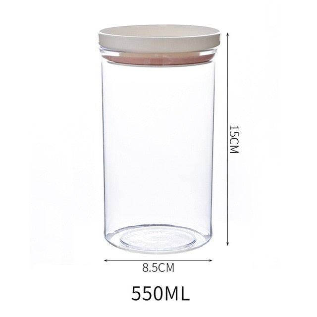 WBBOOMING – bouteilles à anneau scellé de 2 couleurs différentes, boîte de rangement de cuisine, boîte alimentaire transparente pour conserver la fraîcheur, nouveau récipient Transparent