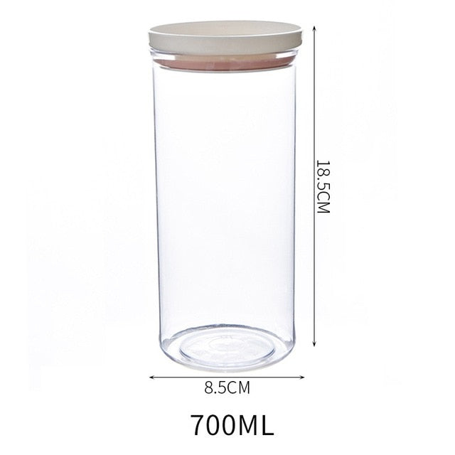 WBBOOMING – bouteilles à anneau scellé de 2 couleurs différentes, boîte de rangement de cuisine, boîte alimentaire transparente pour conserver la fraîcheur, nouveau récipient Transparent