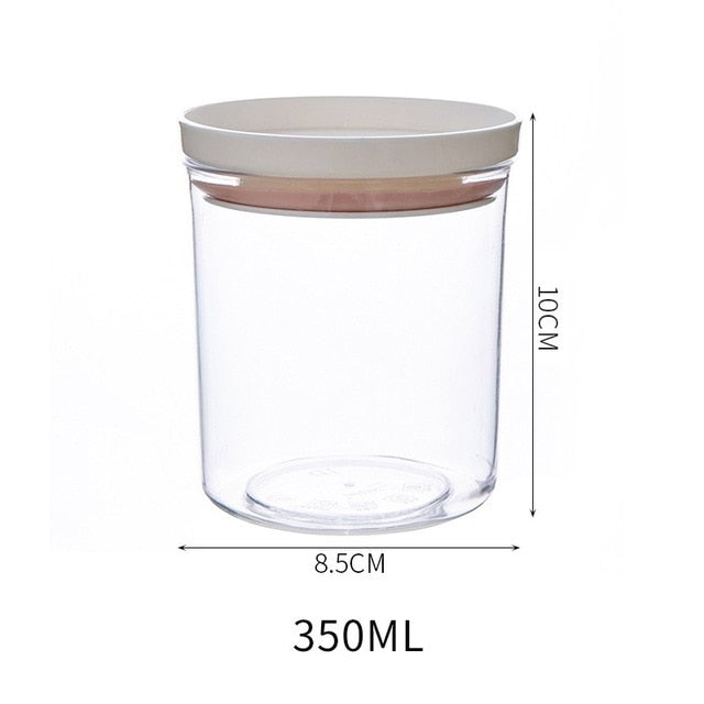 WBBOOMING – bouteilles à anneau scellé de 2 couleurs différentes, boîte de rangement de cuisine, boîte alimentaire transparente pour conserver la fraîcheur, nouveau récipient Transparent