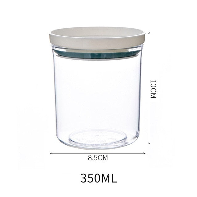 WBBOOMING – bouteilles à anneau scellé de 2 couleurs différentes, boîte de rangement de cuisine, boîte alimentaire transparente pour conserver la fraîcheur, nouveau récipient Transparent