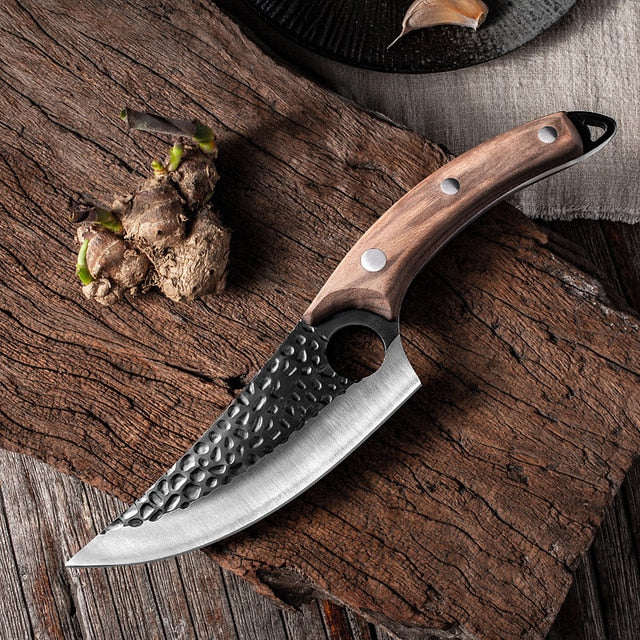 5.5" Meat Cleaver Hunting Knife Handmade Forged Boning Knife Serbian Chef Knife Stainless Steel Kitchen Knife Butcher Fish Knife