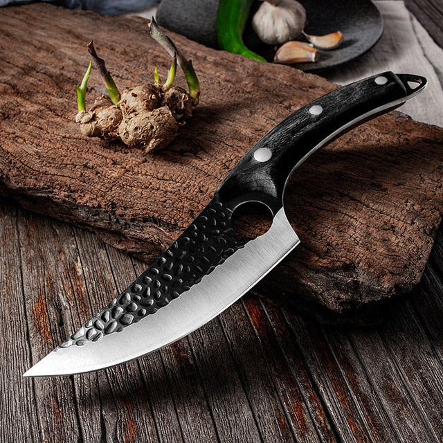 5.5" Meat Cleaver Hunting Knife Handmade Forged Boning Knife Serbian Chef Knife Stainless Steel Kitchen Knife Butcher Fish Knife