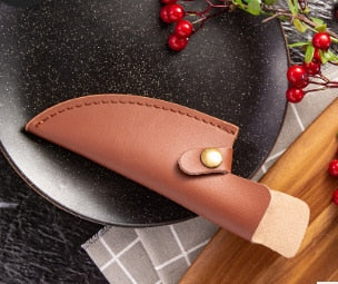 5.5" Kitchen Knife Meat Cleaver Slaughtering Butcher Knife Chopping Boning Knife Raw Fish Filleting Cooking Tool