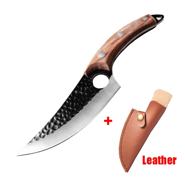 5.5" Kitchen Knife Meat Cleaver Slaughtering Butcher Knife Chopping Boning Knife Raw Fish Filleting Cooking Tool