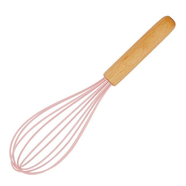 Food Grade Silicone Kitchenware Household Wooden Beech Handle Cooking Utensils Baking Tools Non-stick Spatula Kitchen Accessorie